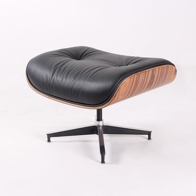 Classic Charles Eames Lounge Chair And Ottoman Replica Black Leather Rose Wood