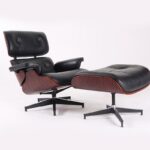 Charles Eames Replica Lounge Chair And Ottoman - Black - Dark Wood Rose wood - Normal Base - DECOMICA