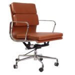 Eames Office Chair EA217 Tan Brown Low back
