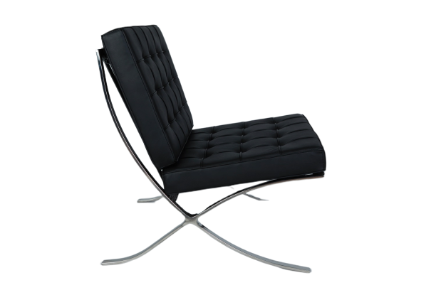 Premium Barcelona Chair Black - Mies Van Der Rohe Replica - DECOMICA