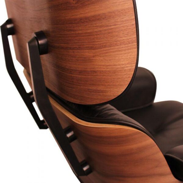 Classic Charles Eames  Lounge Chair And Ottoman Replica Chocolate Leather - Walnut - DECOMICA