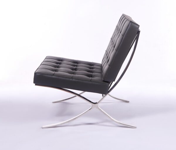 Premium Barcelona Chair Dark Grey - Mies Van Der Rohe Replica