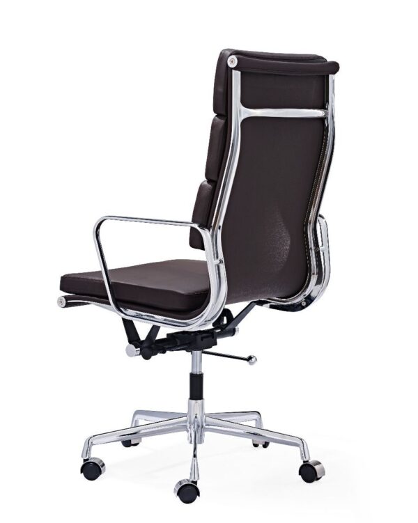 Eames SoftPad High Back EA219 Office Chair Replica - Dark Brown Leather