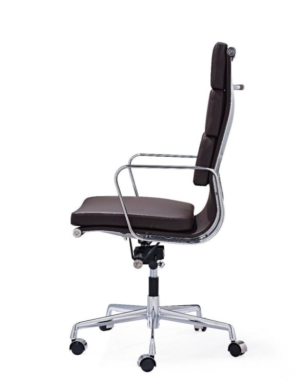 Eames SoftPad High Back EA219 Office Chair Replica - Dark Brown Leather